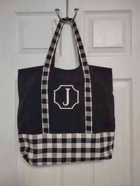 Lower Price!*Canvas Checked Tote